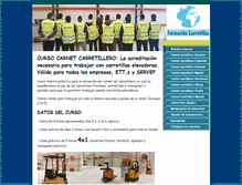 Tablet Screenshot of formacioncarretillas.com